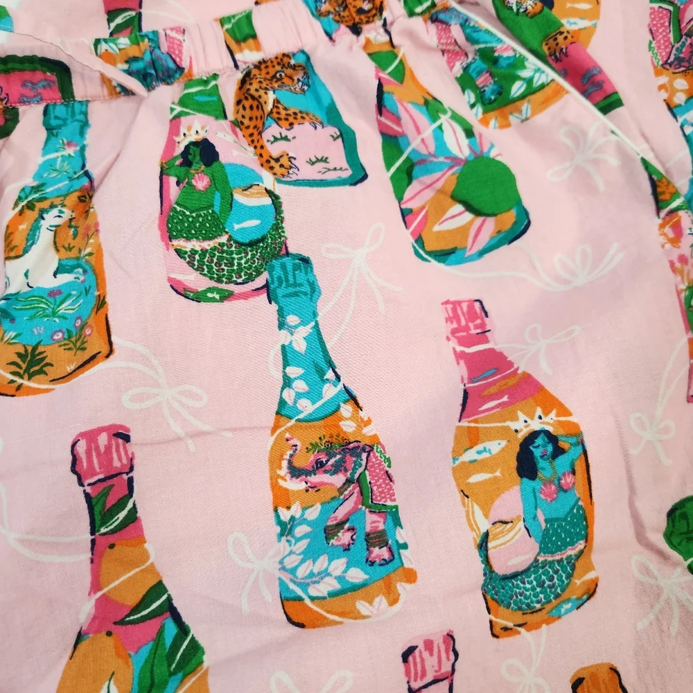 Printfresh Pink Pajama Pants with Colorful Bottle Print - Picture 4 of 5